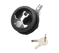 Loquet de bateau avec poignée en T Noir 7,6 cm | Prise en main confortable, opération à une main, ouverture rapide, empêche les trébuchements, profil affleurant élégant