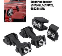 Loquet de capot, Support de loquet de capot, Loquet de capot pour Jeep Wrangler TJ, Support de loquet de capot pour Jeep Wrangler TJ, Loquet de capot et support, 55176636AD, 55395652AC