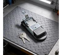 Loquet de compression en alliage de zinc pour boîte à outils, camping-car, remorque, montage encastré. Caractéristiques :