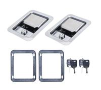 Loquet de poignée de boîte à outils en acier inoxydable étanche avec clé mécanisme de verrouillage sécurisé pour panneaux de porte de remorque de camion RV 140 mm x 108 mm 2