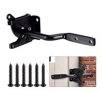 Loquet de Portail Automatique Loquets de Porte de Serrure Boulon-Loquet à Acier Verrou de Porte de Jardin pour Bois Clôture Jardin avec Vis, Noir