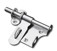 Loquet de portail coulissant robuste avec trou for cadenas, 1 pièce - Serrure de porte en métal durable for portes de hangar, de clôture et de grange(Small)