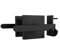 Loquet de Portail Double Face en Aluminium, Loquet de Clôture Robuste double Face, Revêtement Noir pour Protection Contre les Intempéries, pour Clôture Extérieure, Portails en Bois, Portail de Piscine