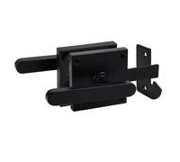 Loquet de portail double face, matériel de porte battante en aluminium robuste, loquet de porte d'abri de jardin, fixations de portail pour clôture extérieure, portails en bois, portail de piscine,