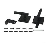 Loquet de portail en bois pour portail de jardin | Loquet de clôture en aluminium robuste avec poignée des deux côtés | Fermeture de portail extérieure sans danger pour les enfants et les animaux