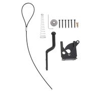 Loquet de Portail Noir à Gravité en Acier au Carbone à Levier | Fermeture Auto-bloquante, Ouverture Rapide, Pose Gauche ou Droite, pour Porte et Jardin, Vis et Notice Inclus