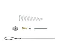 Loquet de portail réglable à ressort pour portails en bois, vinyle et métal, compatible de 5 à 15 cm d'épaisseur, loquet de sécurité en acier au carbone noir avec kit d'installation complet