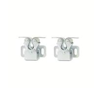 Loquet De Porte 2Pc Press The Home Wardrobe Door Buckle Touch The Bead Magnetic Dual Wheel Spring(Silver)