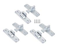 Loquet De Porte 90/180 Degree Flip Door Lock Slid Barn Bolts Home Security Sliding Doors Latch Small Gate(Silver-3pcs)