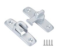 Loquet De Porte 90/180 Degree Flip Door Lock Slid Barn Bolts Home Security Sliding Doors Latch Small Gate(Silver-1pcs)