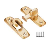 Loquet De Porte 90/180 Degree Flip Door Lock Slid Barn Bolts Home Security Sliding Doors Latch Small Gate(Gold-1pcs)