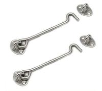 Loquet de porte à boulon coulissant en acier inoxydable, serrure de porte de grange for une sécurité et une confidentialité améliorées, 1 pièce(4in)