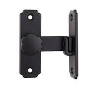 Loquet de porte à boulon coulissant noir Antique SS304, paquet de 2 petits loquets coulissants en métal for fenêtres et portes d'armoires(Black,Long 90 degrees)