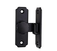 Loquet de porte à boulon coulissant noir, petits loquets coulissants en métal en acier inoxydable antique for serrures de portes d'armoires de fenêtres avec matériel, paquet de 2(Black)