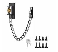 Loquet de porte à chaîne de sécurité robuste pour porte d'entrée intérieure avec clé, serrure de porte pour enfant, puertas, chambre à coucher, portes d'appartement et d'hôtel, chaîne grise