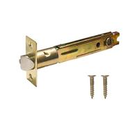 Loquet De Porte À Pêne Dormant De 5 Pouces Avec Plaque Frontale À Coins Carrés, Compatible Avec Les Boutons Standard For Portes D'entrée/chambre, Installation Facile Et Verrouillage(Gold)