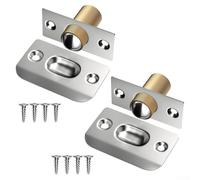 Loquet de porte à roulement à billes avec tension de ressort réglable pour une fermeture fiable des portes d'armoire, de placard et d'intérieur (pare-choc x 2)