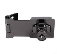 Loquet de porte antivol avec clés - Étanche - Antirouille - Pour abri de jardin, garage, placard, casier, tiroir, armoire - 7,6 cm - Verrouillage et moraillon en alliage de zinc