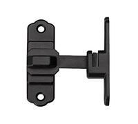 Loquet de porte coulissant vintage en acier inoxydable, 1 pièce - Installation facile, serrures d'armoire avec quincaillerie(Black,Short)