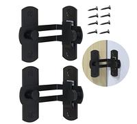 Loquet de porte coulissante en acier inoxydable à 90 degrés, serrure de porte de sécurité, porte incurvée à angle droit, boucle, finition brossée, taille XL (37 mm)