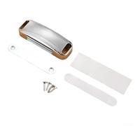 Loquet de porte d'armoire, 8 x 2,5 x 1 cm, support de porte magnétique avec construction en alliage de zinc, forte adhérence et installation sans perçage, pour portes d'armoires et d'armoires (argenté