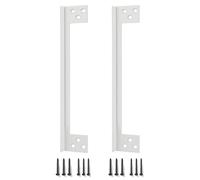 Loquet de porte de 17,8 cm, protection de sécurité en acier inoxydable robuste avec design en forme de L, plaque de gâche renforcée pour couvrir l'écart entre la serrure de porte et le cadre de porte