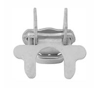 Loquet de porte de chenil, loquet de clôture à maillons en chaîne, loquet papillon pour extérieur, course de chien, niche, caisse d'intérieur (argenté)