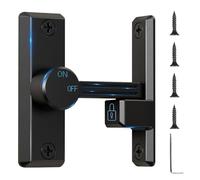 Loquet de porte de grange - 90 et 180 degrés - Loquet coulissant robuste pour porte de grange - Loquet de porte coulissante pour porte, salle de bain, garage, chambre à coucher, abri de jardin,