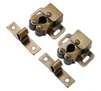 Loquet de porte de placard intérieur avec double rouleau pour caravane, camping-car, bateau et mobile home (doré)