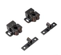Loquet de porte de placard intérieur avec double rouleau pour caravane, camping-car, bateau et mobile home (bronze rouge)