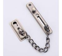 Loquet de porte de sécurité avec verrou de protection et loquet coulissant pour une entrée forcée permettant une communication sûre avec les visiteurs (bronze vert)