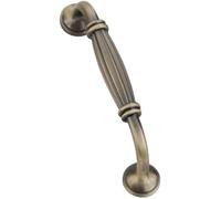 Loquet de porte de serrure de porte, poignée d'armoire antique en alliage de zinc, poignées de placard de cuisine, boutons de poignée de traction de meubles vintage - Blanc 96mm (Color : Weathered Ni