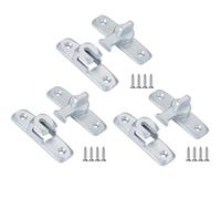 Loquet De Porte Door Bolts Degree Flip Lock Home Security Sliding Doors Latch Small Gate(Silver-3pcs)