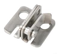 Loquet de porte en acier inoxydable brossé sans perçage, verrou de sécurité pour armoire, tiroir, armoire, portail, support anti-violence (petit gauche) (petit droit)