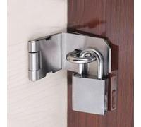 Loquet de porte fiable en acier inoxydable pour abri de jardin et serrure d'agrafe avec courbure à 90 degrés et compatibilité avec cadenas pour une fermeture sécurisée (2 pièces)