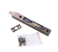 Loquet de porte invisible en acier inoxydable de 15,2 cm - Type de boîte encastrée dissimulée avec mécanisme à ressort pour sécurité double porte (bronze)