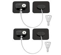 Loquet De Porte Limit Lock Sliding Door No Need To Punch Holes Locks Locker Kitchen Storages(Black 2PCS)