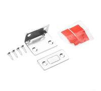 Loquet de porte magnétique invisible à ventouse pour armoires et meubles, design sans trous avec aimant puissant pour une fermeture sûre sans dommage (argenté)