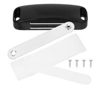 Loquet de Porte Magnétique pour Armoire en Alliage de Zinc Noir | Installation sans Perçage, Format Compact, Maintien Ferme, pour Portes de Meubles et Placards