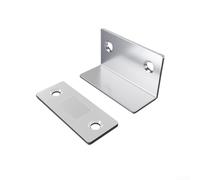 Loquet de porte magnétique ultra fin pour armoires, tiroirs et armoires avec design invisible et fermeture magnétique puissante pour portes de meubles sécurisées (argenté)