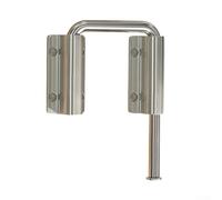 Loquet de porte multi-angle en alliage d'aluminium, boulon à anneau réglable en forme de U pour portes de grange et verrouillage de sécurité d'installation à 90°/180°, argenté (argent)