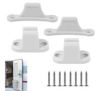 Loquet De Porte Pour Caravane Et Camping-Car, 2 Set Avec Avec Vis Espacement Des Trous De 35 Mm Et 48 Mm, Serrure De Porte Blanche, Sécurisation Des Portes De Service Et De Rangement Pour Camping-Car