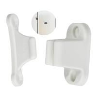 Loquet de Porte pour Caravane et Camping-Car, Espacement des Trous de 35 mm et 48 mm, Serrure de Porte Blanche, Porte de Service et de Rangement, Sécurité de Porte de Camping-Car