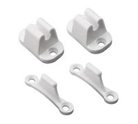 Loquet de Porte pour Caravane et Camping-Car, Paquet de 2, Espacement des Trous de 35 mm et 48 mm, Serrure de Porte Blanche, Porte de Service et de Rangement, Sécurité de Porte de Camping-Car