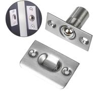 Loquet de porte réglable en acier inoxydable à ressort pour placard pour portes battantes françaises, serrure à mortaise interne avec gâche