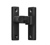 Loquet de porte simple en alliage de zinc pour mécanisme intérieur, portes de salle de bain, serrure à 90 degrés avec glissière antivol pour installation de boulon (noir)