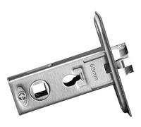 Loquet de porte tubulaire avec boulon interne pour serrure d'intimité de salle de bain, design réversible pour meubles de porte sans ressort offrant un fonctionnement fluide et silencieux pour les