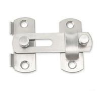 Loquet de porte, verrou de sécurité en acier inoxydable épais, loquet coulissant robuste pour salle de bain, toilettes, abri de jardin (petit angle plat)