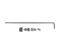 Loquet de sol en acier robuste antirouille de 61 cm, butée de porte pour grande porte, clôture en bois, serrure de sécurité multifonctionnelle avec vis de montage, facile à