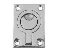 Loquet de trappe encastré en acier inoxydable pour navires marins et armoires avec anneau de levage résistant 316 (64 x 46 mm)